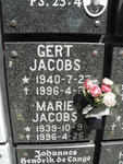JACOBS Gert 1940-1996 & Marie 1939-1996