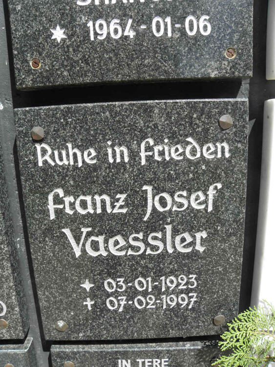 VAESSLER Franz Josef 1923-1997
