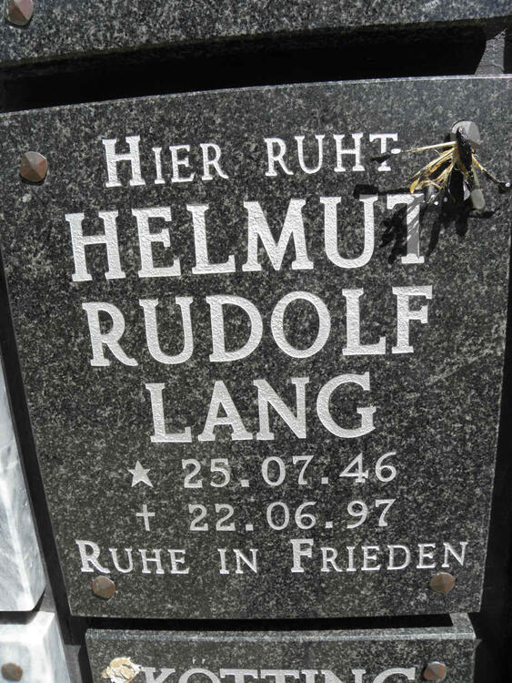 LANG Helmut Rudolf 1946-1997