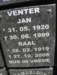 VENTER Jan 1920-1999 & Raal 1919-2005