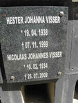 VISSER Nicolaas Johannes 1934-2009 & Hester Johanna 1938-1999