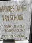 SCHOOR Johannes Daniel, van 1940-2000