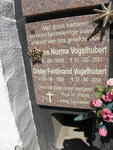 VOGELHUBERT Dieter Ferdinand 1936-2004 & ?ene Norma 1939-2001