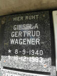 WAGENER Giesela Gertrud 1940-1993