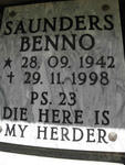 SAUNDERS Benno 1942-1998