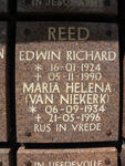 REED Edwin Richard 1924-1990 & Maria Helena VAN NIEKERK 1934-1996