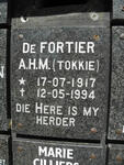FORTIER A.H.M., de 1917-1994