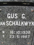 SCHALKWYK Gus G., van 1938-1987