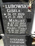 LUBOWSKI Hans-Theo 1927-2011 & Gisela 1929-1991 :: LUBOWSKI Marlies 1950-2006