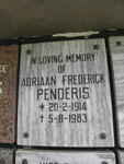 PENDERS Adriaan Frederick 1914-1983