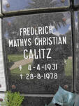CALITZ Frederich Mathys Christian 1931-1978