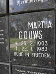 GOUWS Martha 1903-1983