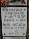 ZYL Johannes Jacob, van 1909-1983 & Maria Magdalena 1907-1985