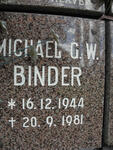 BINDER Michael G.W. 1944-1981