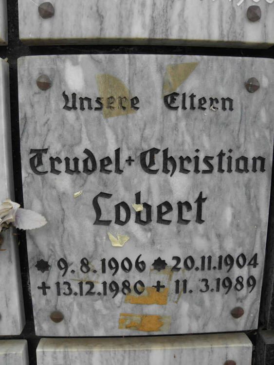 LOBERT Christian 1904-1989 & Trudel 1906-1980