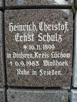 SCHULZ Heinrich Christof Ernst 1899-1983