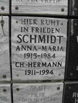 SCHMIDT Ch.-Hermann 1911-1994 & Anna Maria 1915-1984