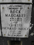 BUCK Curtis Richard Bruce 1978-1986 & Margaret 1920-1985
