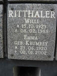 RITTHALER Willie 1923-1988 & Emma KRUMREY 1920-2002