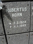 HORN Hubertus 1924-1989