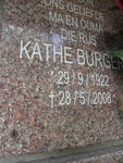BURGER Kathe 1922-2008