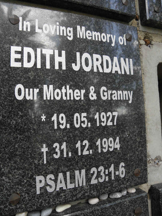 JORDAN Edith 1927-1994