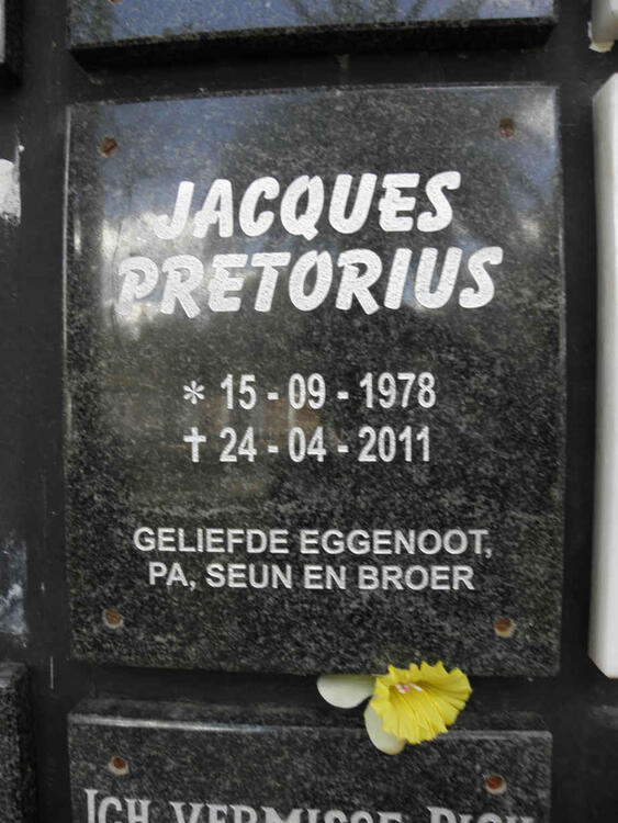 PRETORIUS Jacques 1978-2011