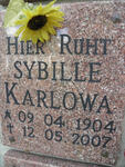 KARLOWA Sybille 1904-2007