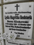 RECHTORIK Lydia Magritha nee KLUKOWSKI 1939-2008