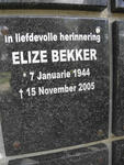 BEKKER Elize 1944-2005