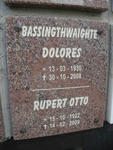 BASSINGTHWAIGHTE Rupert Otto 1922-2009 & Dolores 1930-2008