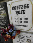 COETZEE Rose 1941-2009