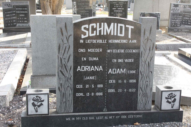 SCHMIDT Adam 1896-1972 & Adriana 1891-1986
