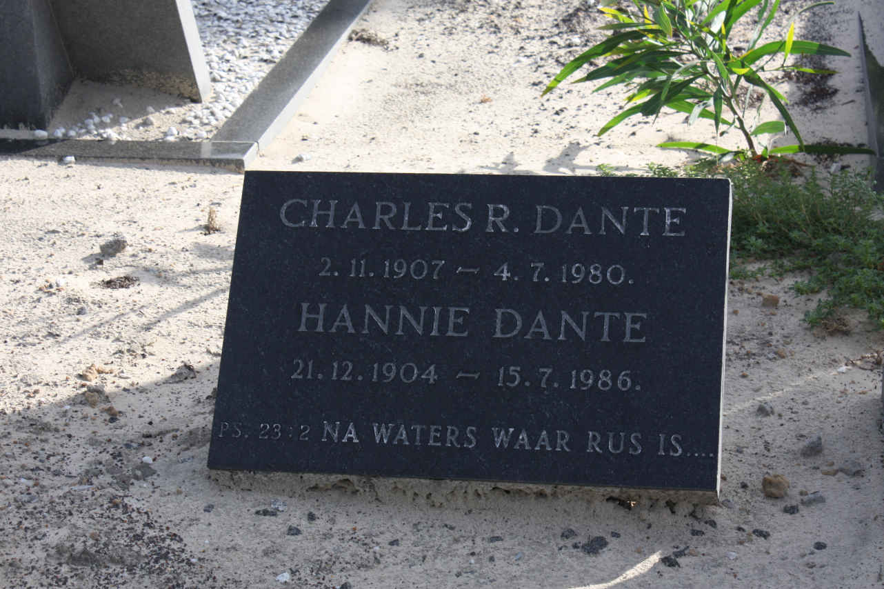 DANTE Charles R. 1907-1980 & Hannie 1904-1986