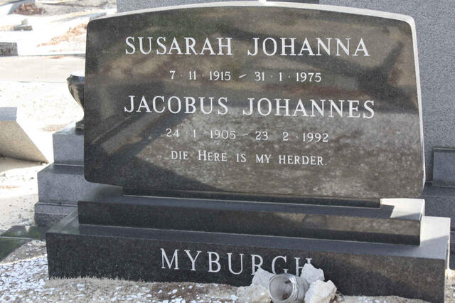 MYBURGH Jacobus Johannes 1905-1992 & Susarah Johanna 1915-1975