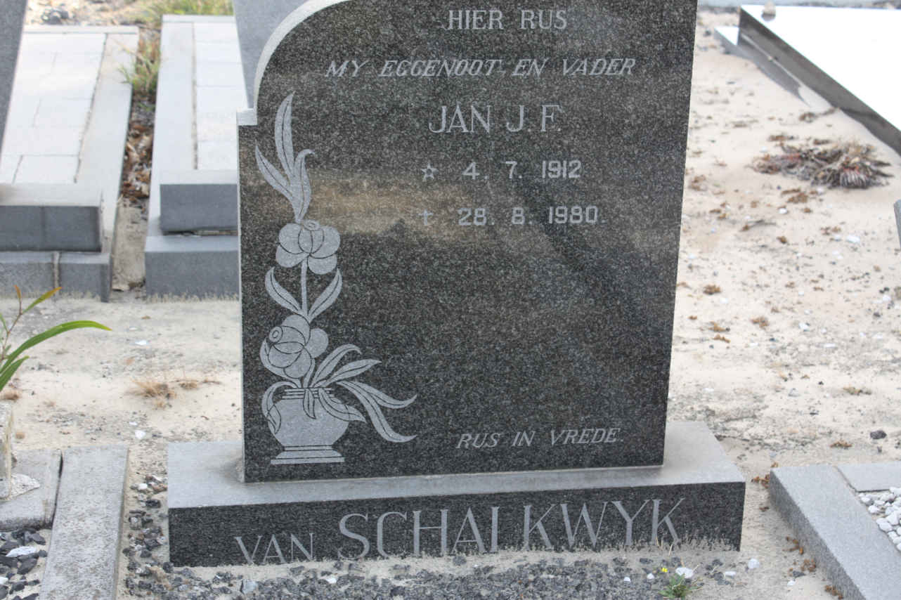 SCHALKWYK Jan J.F., van 1912-1980