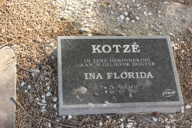KOTZÉ Ina Florida 1932-2011