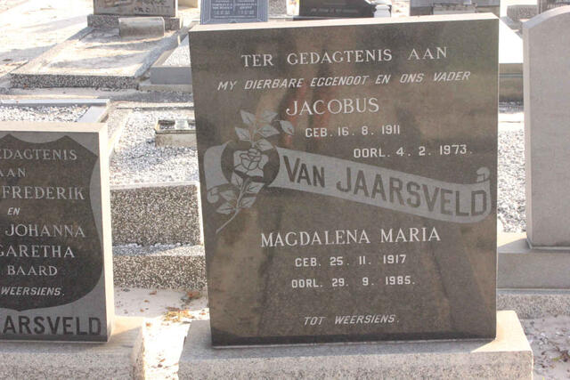 JAARSVELD Jacobus, van 1911-1973 & Magdalena Maria 1917-1985