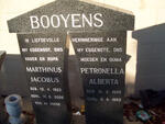 BOOYENS Marthinus Jacobus 1922-2009 & Petronella Alberta 1920-1993