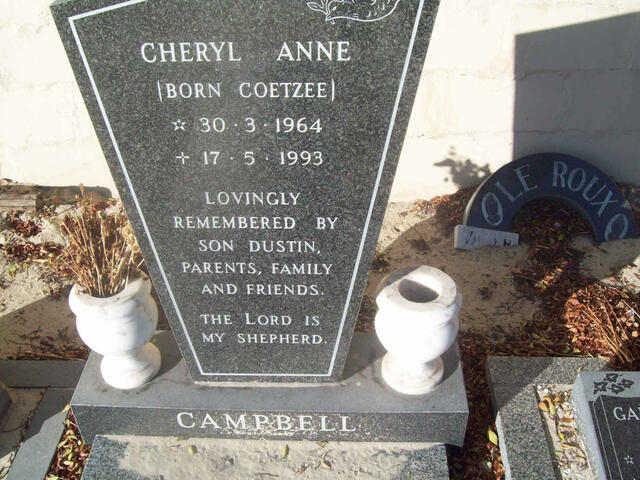 CAMPBELL Cheryl Anne nee COETZEE 1964-1993