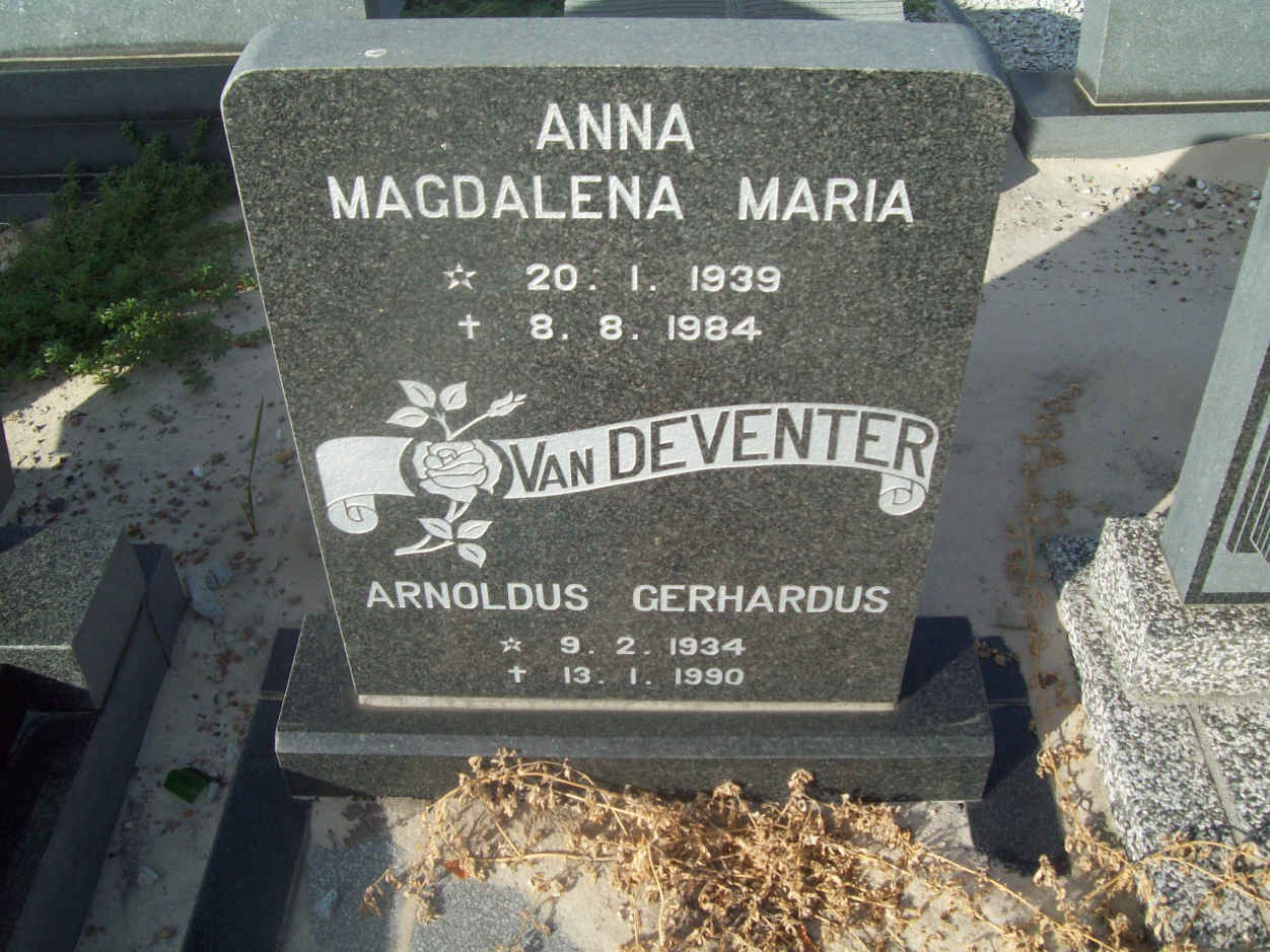 DEVENTER Arnoldus Gerhardus, van 1934-1990 & Anna Magdalena Maria 1939-1984