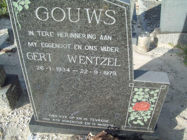GOUWS Gert Wentzel 1934-1979