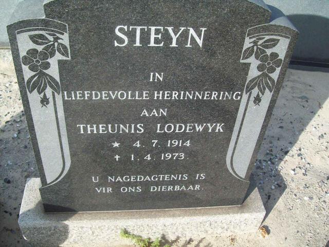 STEYN Theunis Lodewyk 1914-1973