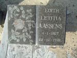 CLAASSENS Edith Letitia 1927-1978