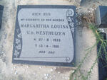 WESTHUIZEN Margaritha Louisa, v.d. 1933-1981