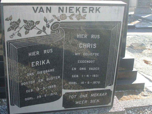 NIEKERK Chris, van 1921-1976 & Erika 1959-1972