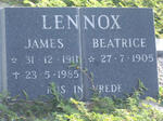LENNOX James 1911-1985 & Beatrice 1905-