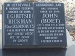 HICKMAN John 1916-2009 & E.G. GELDENHUYS 1928-1988