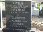 VIVIER Anna Maria 1891-1994 :: SHAW Anna Maria nee VIVIER 1919-2001