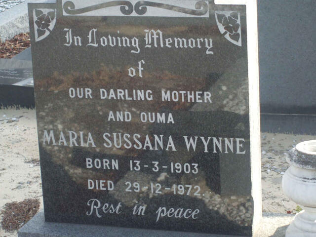 WYNNE Maria Susanna 1903-1972